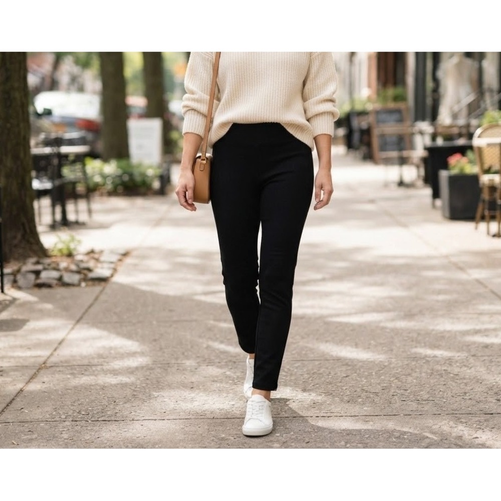 Boston Proper Women S Black Pull On Stretch Career Pants Minimalist